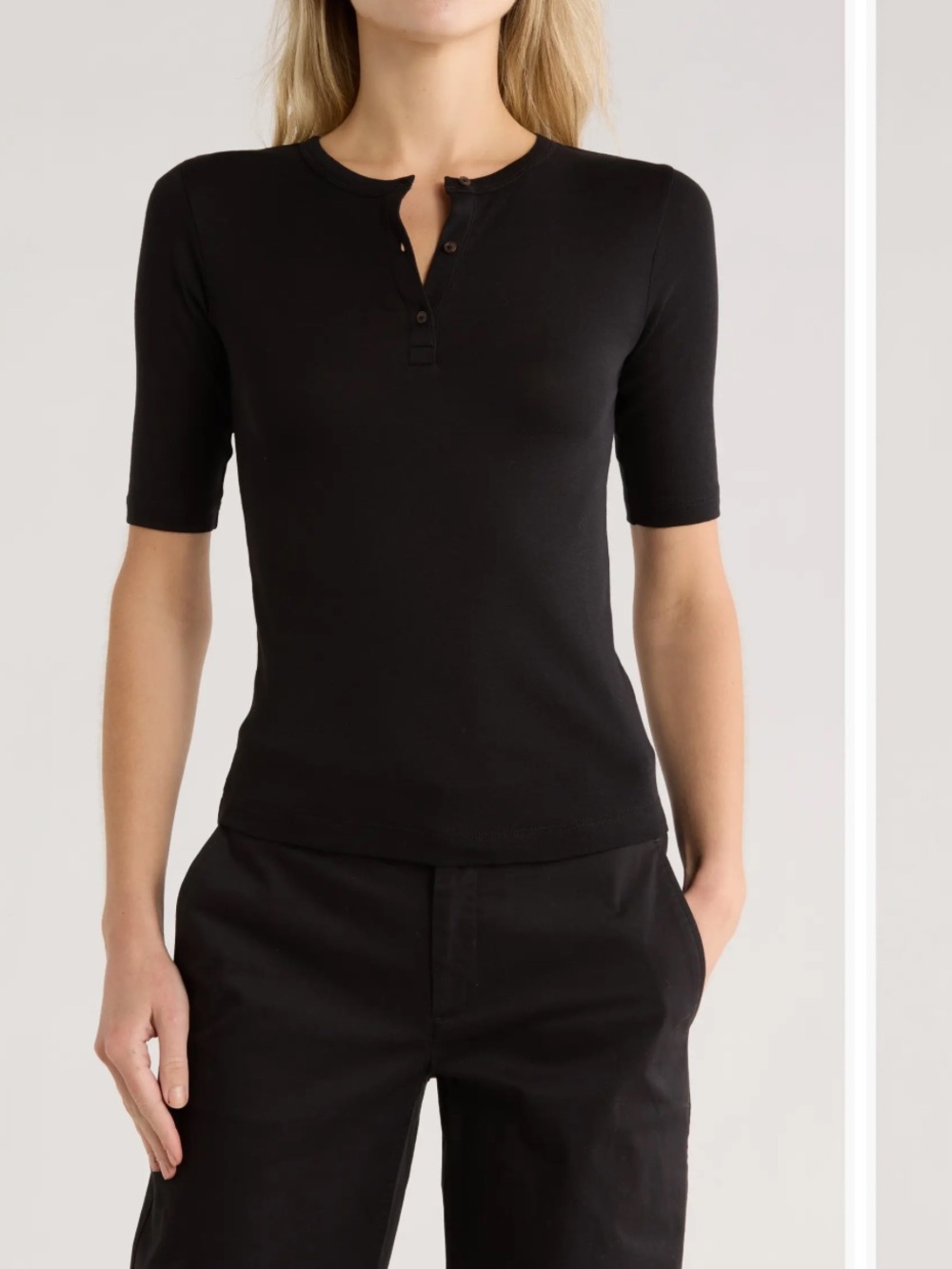 Vince Elbow Sleeve Henley